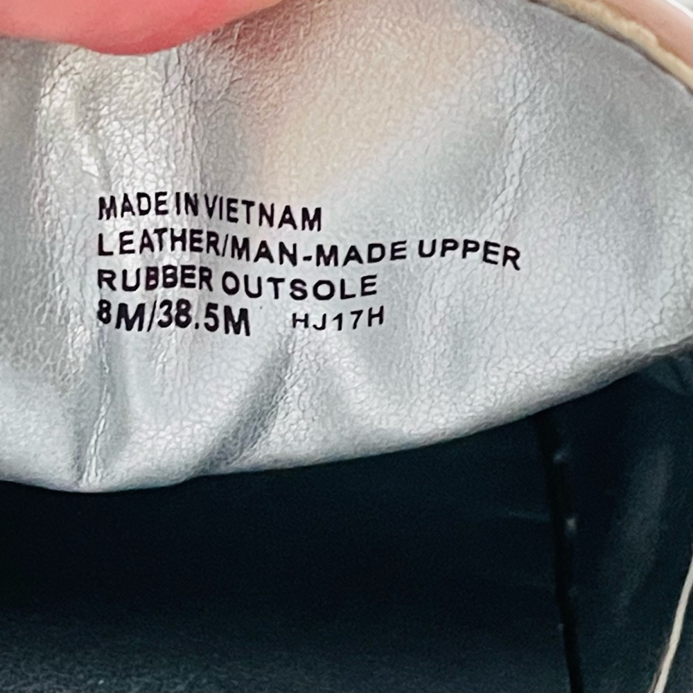MICHAEL KORS Leather Slip On Perforated Slip On Shell Pink Silver Shoes Size 8 - Picture 14 of 16